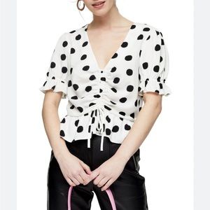 TOPSHOP Margot Ruched Top